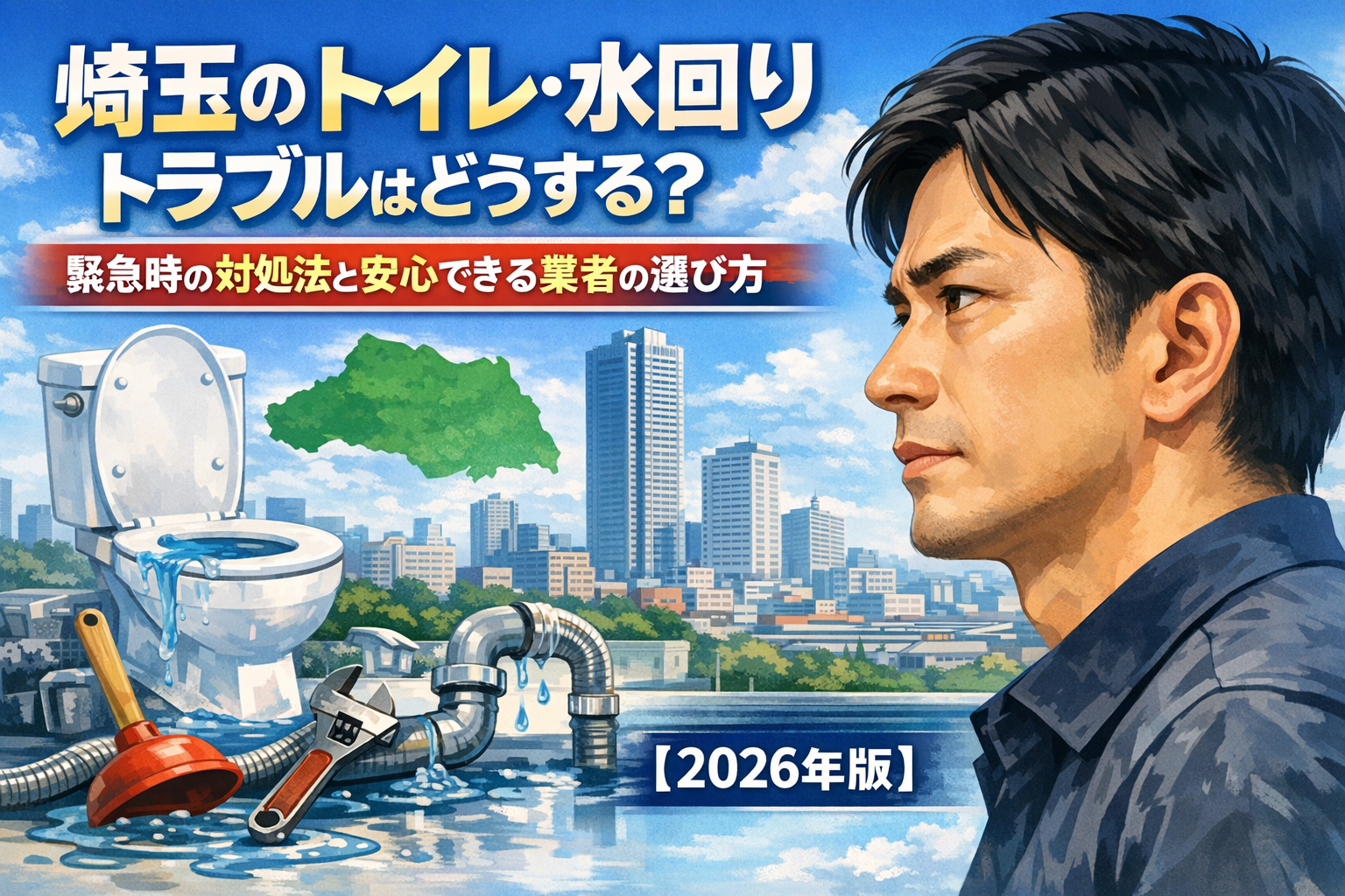 埼玉のトイレ・水回りトラブルはどうする？緊急時の対処法と安心できる業者の選び方【2026年版】